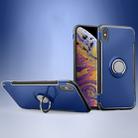 For iPhone XS Max Magnetic 360 Degrees Rotation Ring Armor Protective Case(Blue) - 1