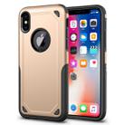 For iPhone XS Max Shockproof Rugged Armor Protective Case(Gold) - 1
