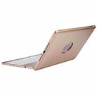 2 in 1 For iPad Air 2 Foldable Adjustable (0 - 135 Degrees) Aluminium Alloy Tablet Tablet Case Holder + Slim Bluetooth V3.0 Keyboard with 7 Colors LED Backlights & Intelligent Inductive Switch Function, Operation Distance: within 10m(Gold) - 8