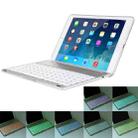2 in 1 For iPad Air 2 Foldable Adjustable (0 - 135 Degrees) Aluminium Alloy Tablet Tablet Case Holder + Slim Bluetooth V3.0 Keyboard with 7 Colors LED Backlights & Intelligent Inductive Switch Function, Operation Distance: within 10m(Silver) - 1