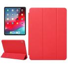 Horizontal Flip Solid Color Leather Case for iPad Pro 11 inch (2018), with Three-folding Holder & Wake-up / Sleep Function (Red) - 1