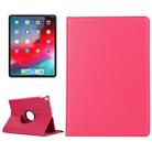 Litchi Texture Horizontal Flip 360 Degrees Rotation Leather Case for iPad Pro 11 inch (2018)，with Holder(Magenta) - 1