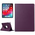 Litchi Texture Horizontal Flip 360 Degrees Rotation Leather Case for iPad Pro 11 inch (2018)，with Holder (Purple) - 1