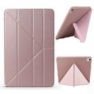 ENKAY Lambskin Texture + TPU Bottom Case Horizontal Deformation Flip Leather Case for iPad Pro 11 inch (2018)，with Three-folding Holder & Sleep / Wake-up Function (Rose Gold) - 1