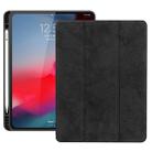 Horizontal Flip Leather Case with Pen Slot Three-folding Holder & Wake-up / Sleep Function for iPad Pro 12.9 (2018)(Black) - 1