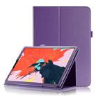 Litchi Texture Horizontal Flip Leather Case for iPad Pro 11 inch 2018, with Holder & Sleep / Wake-up Function (Purple) - 1