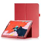Litchi Texture Horizontal Flip Leather Case for iPad Pro 11 inch 2018, with Holder & Sleep / Wake-up Function (Red) - 1
