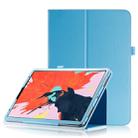 Litchi Texture Horizontal Flip Leather Case for iPad Pro 11 inch 2018, with Holder & Sleep / Wake-up Function (Sky Blue) - 1