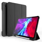 Three-folding Shockproof TPU Protective Case for iPad Pro 11 inch (2018) / (2020), with Holder & Pen Slot(Black) - 1