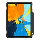 Full Coverage Silicone Shockproof Case for iPad Pro 11 inch (2018), with Adjustable Holder (Black) - 3