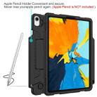 Full Coverage Silicone Shockproof Case for iPad Pro 11 inch (2018), with Adjustable Holder (Black) - 4