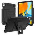 Full Coverage Silicone Shockproof Case for iPad Pro 11 inch (2018), with Adjustable Holder (Black) - 5