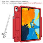 Full Coverage Silicone Shockproof Case for iPad Pro 11 inch (2018), with Adjustable Holder (Red) - 4