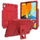 Full Coverage Silicone Shockproof Case for iPad Pro 11 inch (2018), with Adjustable Holder (Red) - 5
