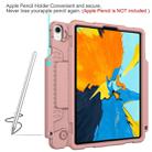 Full Coverage Silicone Shockproof Case for iPad Pro 11 inch (2018), with Adjustable Holder (Rose Gold) - 4