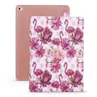 Flamingo Pattern Horizontal Flip PU Leather Case for iPad Mini 2019, with Three-folding Holder & Honeycomb TPU Cover - 1