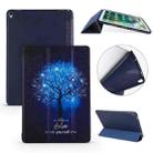 Blue Tree Pattern Horizontal Flip PU Leather Case for iPad Air 2019 / Pro 10.5 inch, with Three-folding Holder & Honeycomb TPU Cover - 1