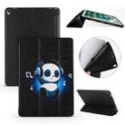 Music Panda Pattern Horizontal Flip PU Leather Case for iPad Air 2019 / Pro 10.5 inch, with Three-folding Holder & Honeycomb TPU Cover - 1