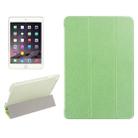 Silk Texture Horizontal Flip Leather Case with Three-Folding Holder for iPad Mini 2019 (Green) - 1