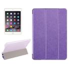 Silk Texture Horizontal Flip Leather Case with Three-Folding Holder for iPad Mini 2019 (Purple) - 1