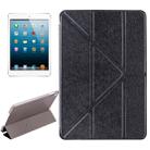 Transformers Style Silk Texture Horizontal Flip Solid Color Leather Case with Holder for iPad Mini 2019 (Black) - 1