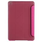 Transformers Style Silk Texture Horizontal Flip Solid Color Leather Case with Holder for iPad Mini 2019 (Magenta) - 3