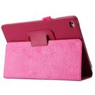 Litchi Texture Horizontal Flip PU Leather Protective Case with Holder for iPad Mini 2019 (Magenta) - 1