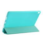 PU Plastic Bottom Case Foldable Deformation Left and Right Flip Leather Case with Three Fold Bracket & Smart Sleep for iPad Air3 2019(Mint Green) - 5