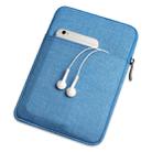 Shockproof Canvas + Space Cotton + Plush Protective Bag for iPad Air 10.5 inch 2019(Lake Blue) - 1