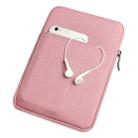 Shockproof Canvas + Space Cotton + Plush Protective Bag for iPad Mini 5 2019(Pink) - 1