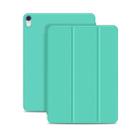 Horizontal Flip Ultra-thin Double-sided Clip Magnetic PU Leather Case for iPad Pro 12.9 inch (2018), with Three-folding Holder & Sleep / Wake-up Function(Mint Green) - 1