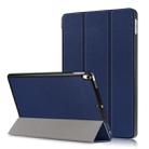 Custer Texture Horizontal Flip Leather Case for  iPad Air 2019 10.5 inch, with Three-folding Holder & Sleep / Wake-up Function (Dark Blue) - 1