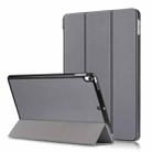 Custer Texture Horizontal Flip Leather Case for  iPad Air 2019 10.5 inch, with Three-folding Holder & Sleep / Wake-up Function (Grey) - 1