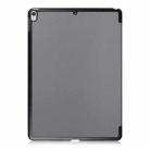 Custer Texture Horizontal Flip Leather Case for  iPad Air 2019 10.5 inch, with Three-folding Holder & Sleep / Wake-up Function (Grey) - 3