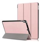 Custer Texture Horizontal Flip Leather Case for  iPad Air 2019 10.5 inch, with Three-folding Holder & Sleep / Wake-up Function (Rose Gold) - 1