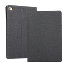 Cloth Texture TPU Horizontal Flip Leather Case for iPad Mini 2019 & Mini 4, with Holder (Black) - 1