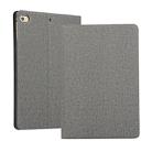 Cloth Texture TPU Horizontal Flip Leather Case for iPad Mini 2019 & Mini 4, with Holder (Grey) - 1