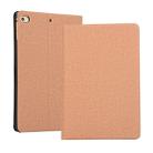 Cloth Texture TPU Horizontal Flip Leather Case for iPad Mini 2019 & Mini 4, with Holder (Gold) - 1