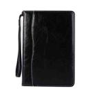 Business Style Horizontal Flip Leather Case for iPad Mini 2019 & 4 & 3 & 2 & 1, with Wallet & Card Slot & Holder & Lanyard (Black) - 1