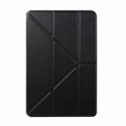 Honeycomb TPU Bottom Case Horizontal Deformation Flip Leather Case for iPad Mini 2019，with Holder (Black) - 1