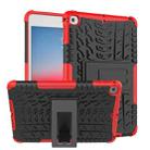 Tire Texture TPU+PC Shockproof Case for iPad Mini 2019, with Holder (Red) - 1