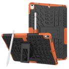 Tire Texture TPU+PC Shockproof Case for iPad Air 2019 / Pro 10.5 inch, with Holder & Pen Slot(Orange) - 1