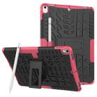 Tire Texture TPU+PC Shockproof Case for iPad Air 2019 / Pro 10.5 inch, with Holder & Pen Slot(Pink) - 1