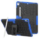 Tire Texture TPU+PC Shockproof Case for iPad Air 2019 / Pro 10.5 inch, with Holder & Pen Slot(Blue) - 1
