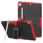 Tire Texture TPU+PC Shockproof Case for iPad Air 2019 / Pro 10.5 inch, with Holder & Pen Slot(Red) - 1