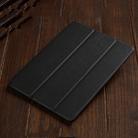 Three-folding Horizontal Flip Leather Case for iPad Air (2019), with Holder (Black) - 1