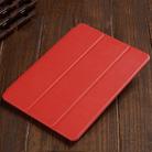 Three-folding Horizontal Flip Leather Case for iPad Air (2019), with Holder (Red) - 1