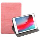 Tree Texture Horizontal Flip Leather Case for iPad Mini 2019, with Holder & Sleep / Wake-up Function (Pink) - 1