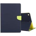 For iPad 10.2 GOOSPERY FANCY DIARY Cross Texture Leather Case with Card Slot & Holder & Wallet(Navy Blue) - 1