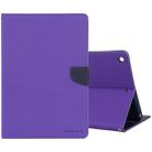 For iPad 10.2 GOOSPERY FANCY DIARY Cross Texture Leather Case with Card Slot & Holder & Wallet(Purple) - 1